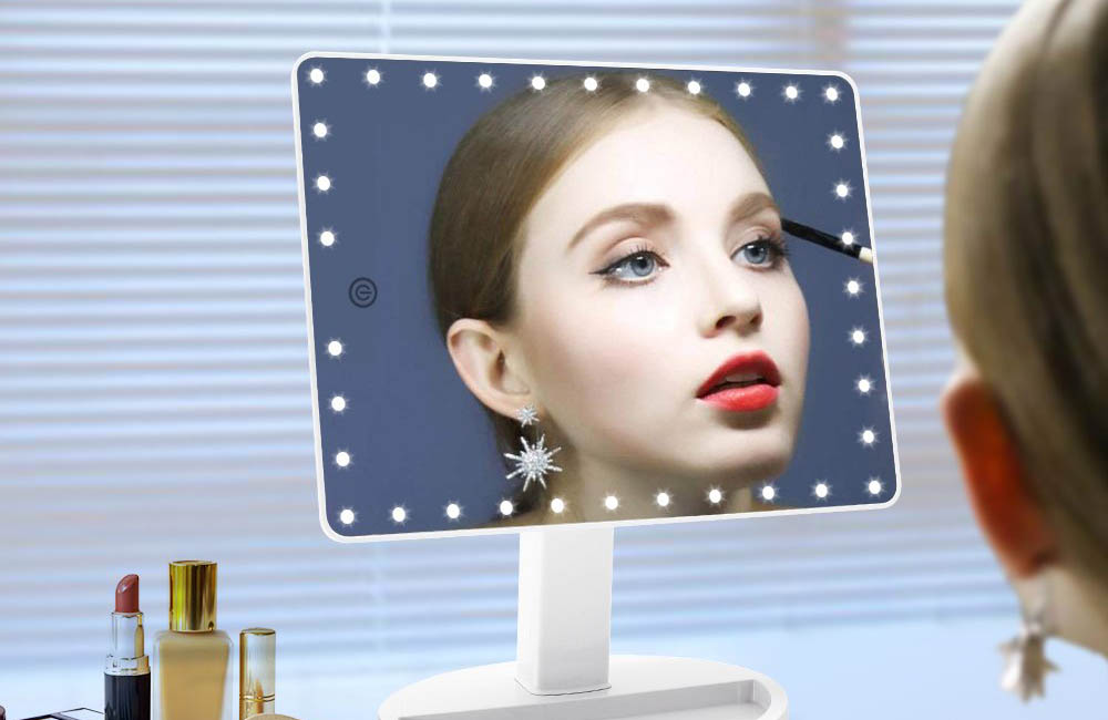 The Best Vanity Mirror Option: FUNTOUCH Large Lighted Vanity Makeup Mirror