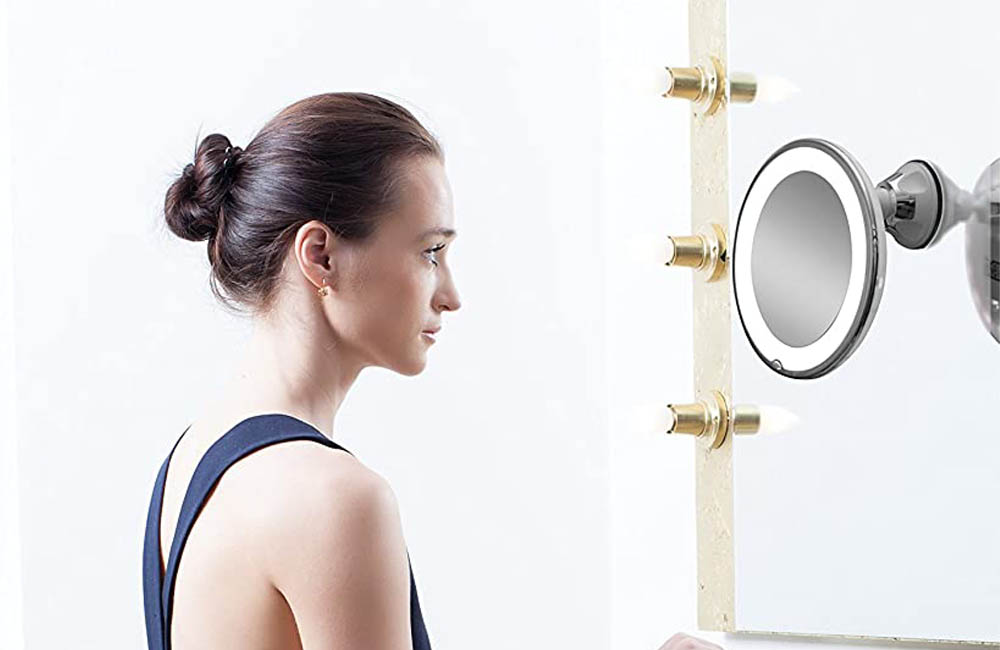 The Best Vanity Mirror Option: JiBen Makeup Mirror with Power Locking Suction Cup