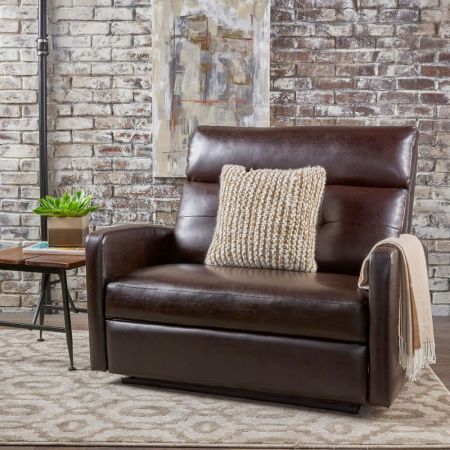 Christopher Knight Home Halima Leather Recliner