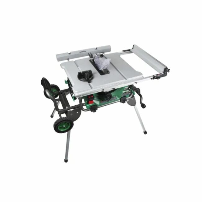 Metabo HPT 10-Inch Table Saw with Fold and Roll Stand