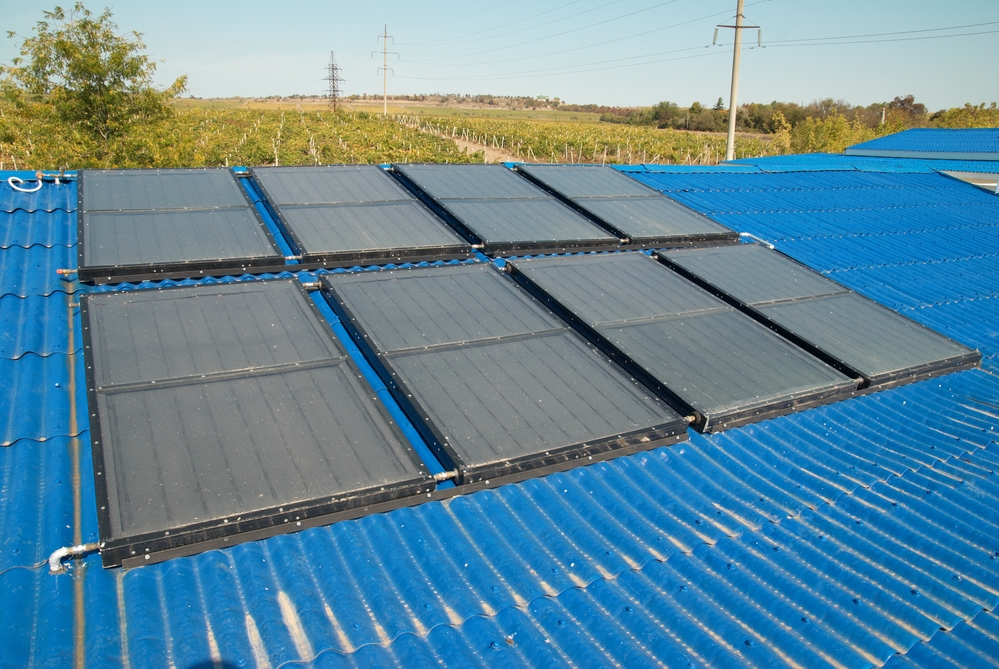 The Best Solar Pool Heater Option installed on a roof