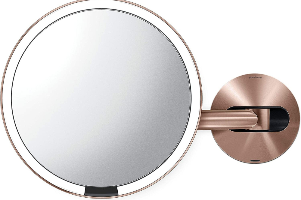 The Best Vanity Mirrors Option: simplehuman Round Wall Mount Sensor Makeup Mirror