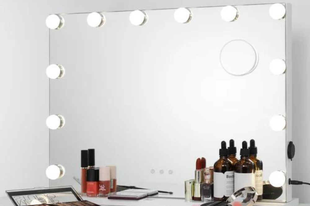 The Best Vanity Mirrors With lights Option: Gerlad Beveled Frameless Lighted Vanity Mirror
