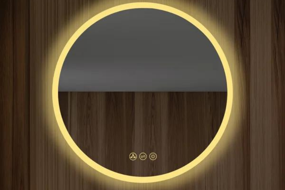 The Best Vanity Mirrors With Lights Option: Portsmouth Frameless Lighted Bathroom Mirror
