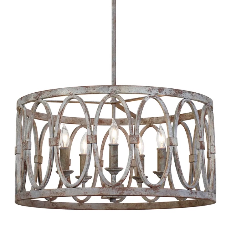 Huntington 5-Light Candle Style Drum Chandelier 