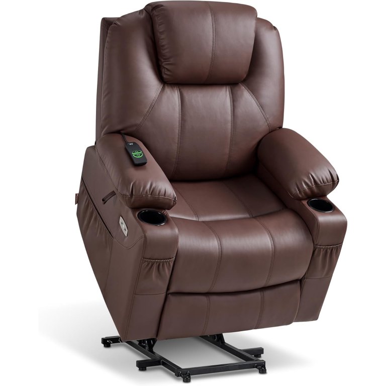 Mcombo 7040 Electric Power Heat and Massage Recliner on white background