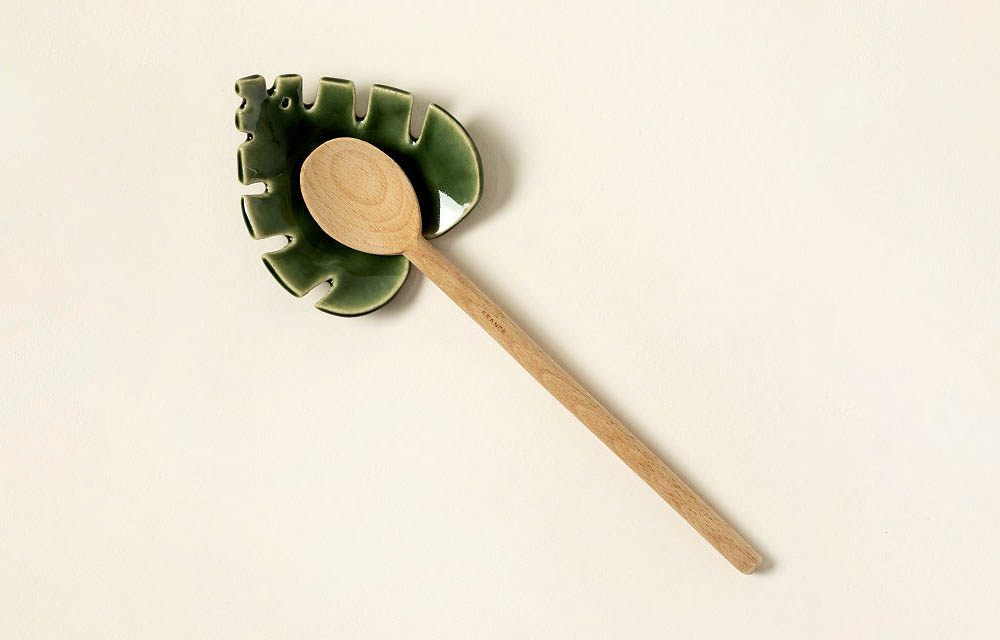The Best Gifts for Foodies Option Handmade Monstera Leaf Spoon Rest