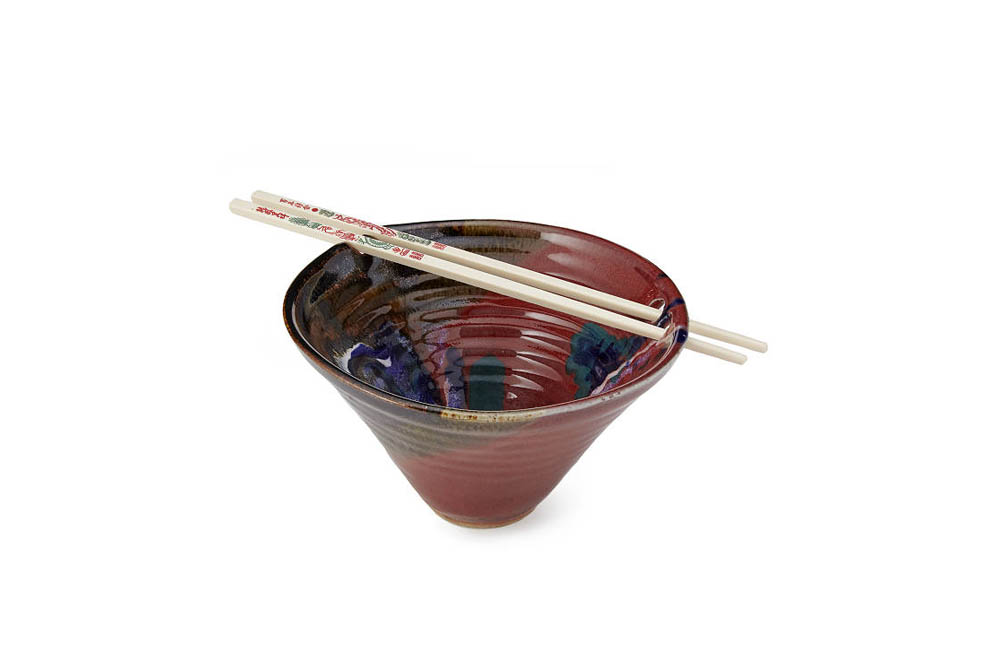 The Best Gifts for Foodies Option: Handmade Noodle Bowl with Chopsticks