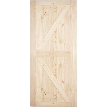 The Best Barn Doors Option: Belleze Sliding Pine Wood Barn Door