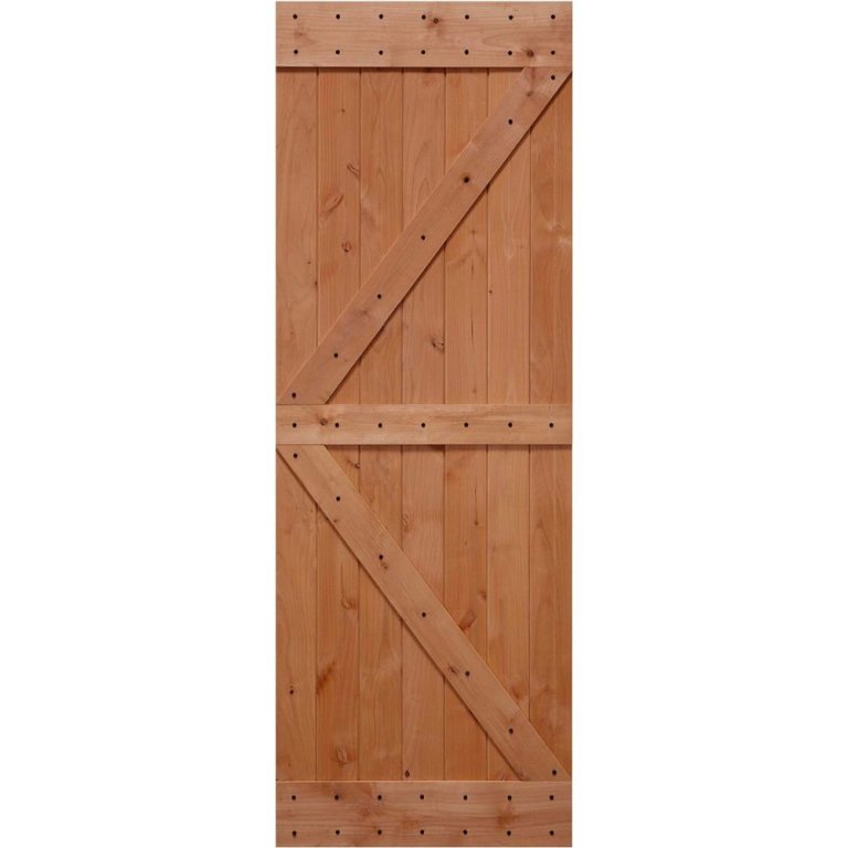  The Best Barn Doors Option: Lubann Hardwood Knotty Alder Barn Door