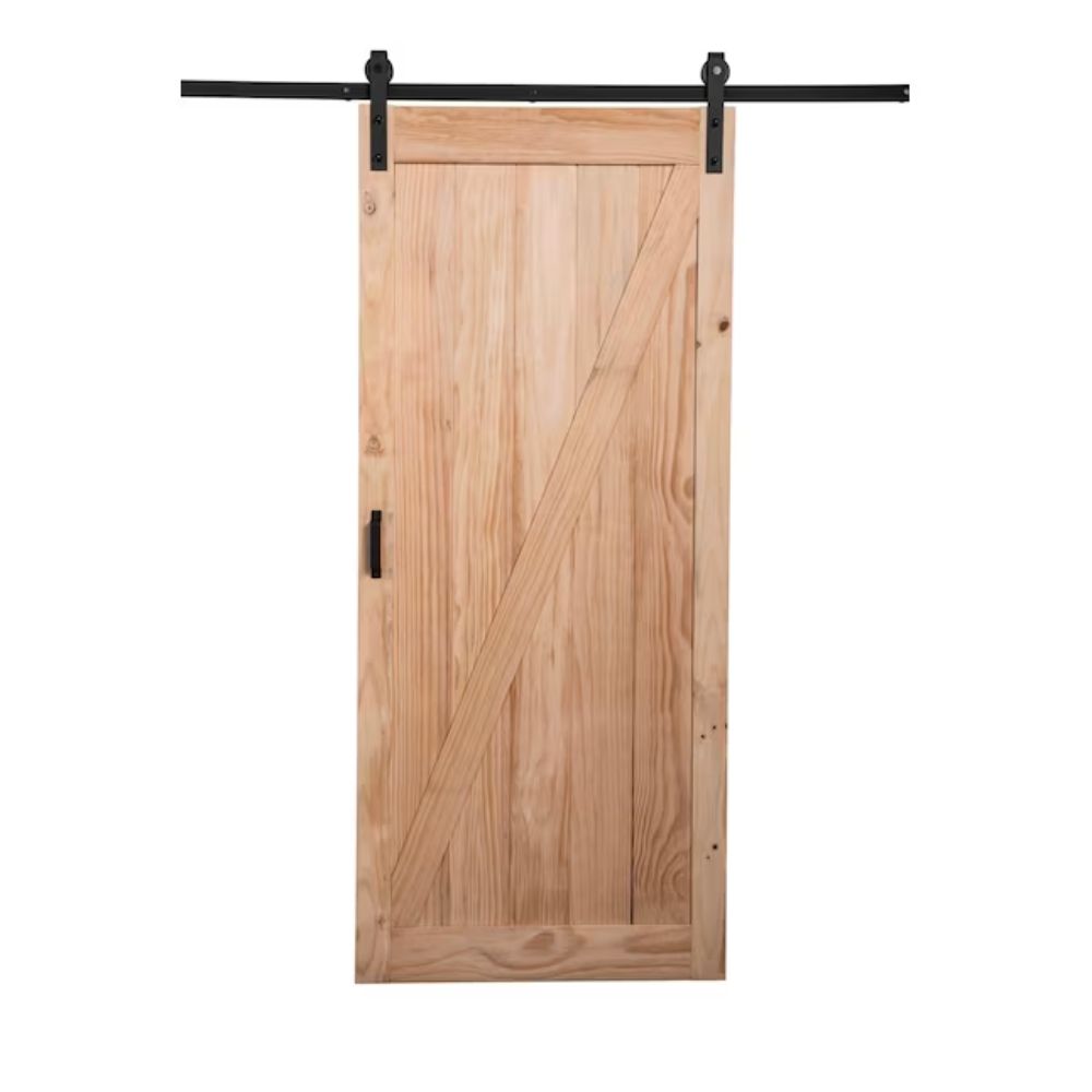 ReliaBilt Pine Z-Frame Solid Core Barn Door