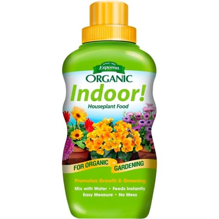  Bottle of Espoma Organic Indoor Plant Food on a white background