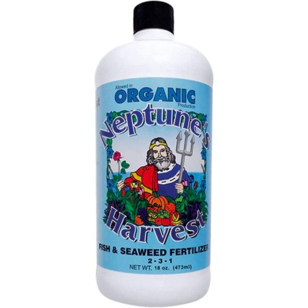  Bottle of Neptune’s Harvest Fish-Seaweed Blend Fertilizer on a white background