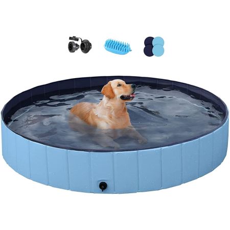 Yaheetech Foldable Hard Plastic Dog Pool