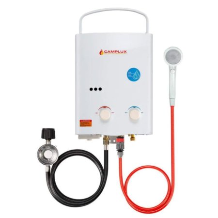  Camplux Tankless Water Heater on a white background