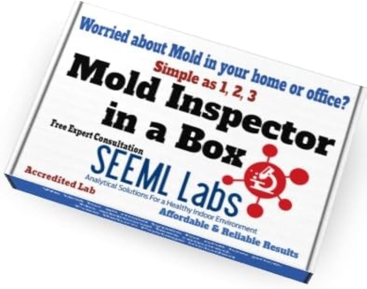 Seeml mold test on a white background.