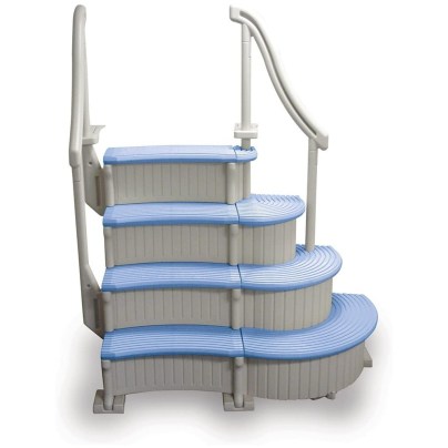 The Best Above-Ground Pool Steps Option: Confer Plastics Inc. Confer Steps With Curve Add-On