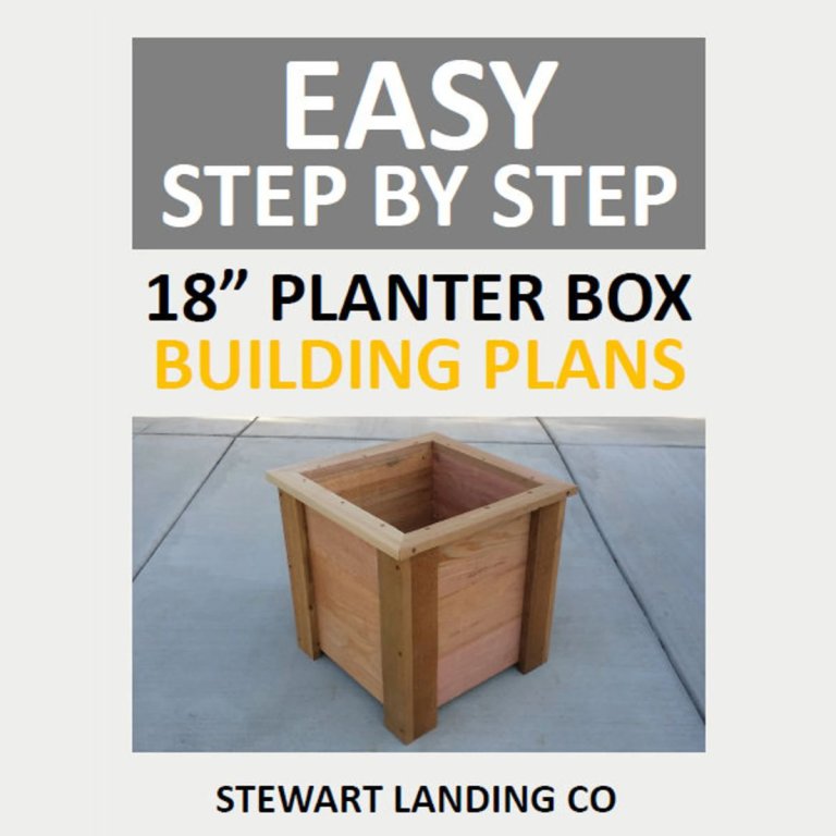 Cedar Planter Box Plans step-by-step pamphlet cover by StewartLandingCo