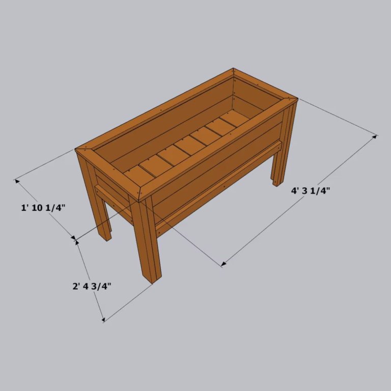 Cedar Planter Plans diagram by WolfSpiritWoodWork