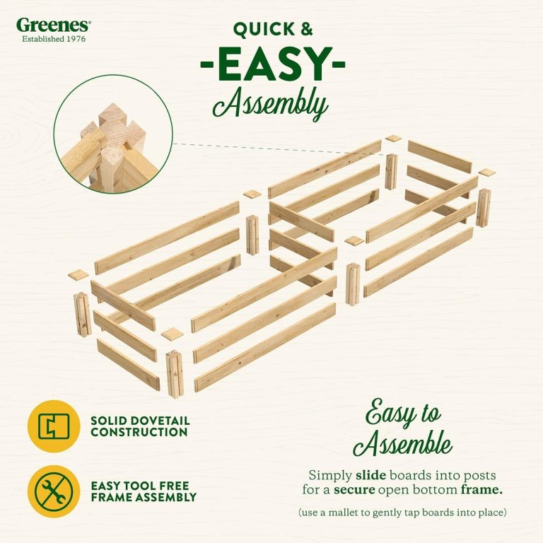 Greene's Fence Premium Cedar Raised Bed diagram