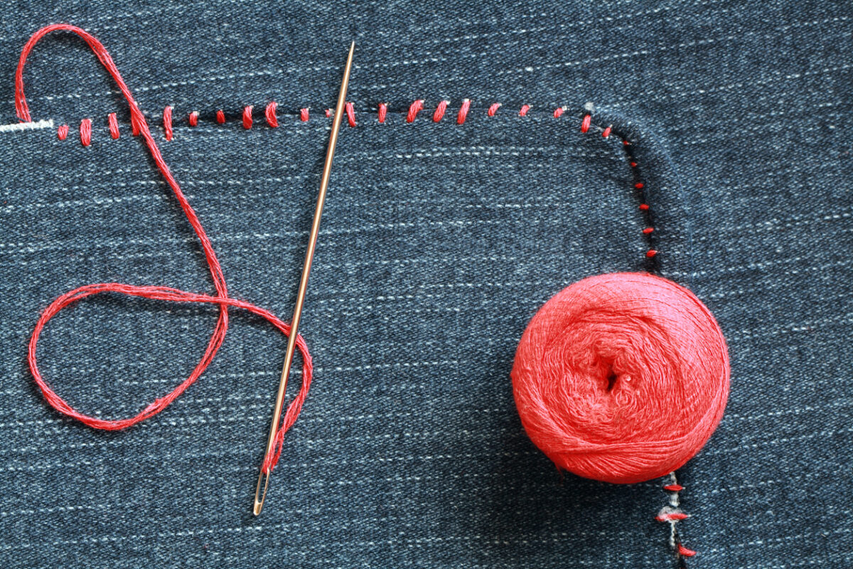 how to sew a hole