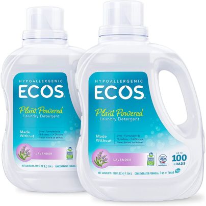 The Best Eco-Friendly Laundry Detergents Option: ECOS 2x Hypoallergenic Liquid Laundry Detergent