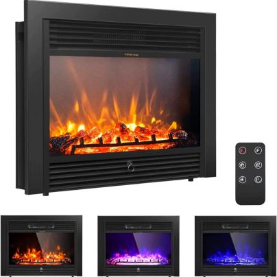 The Best Electric Fireplace Insert Option: Costway 28.5" Electric Fireplace Recessed Insert