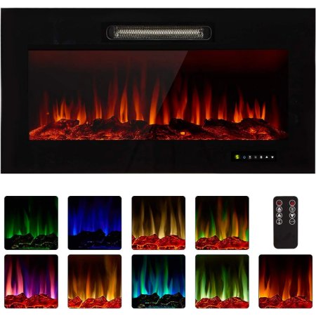  The Best Electric Fireplace Insert Option: Homedex 36" Recessed Mounted Fireplace Insert