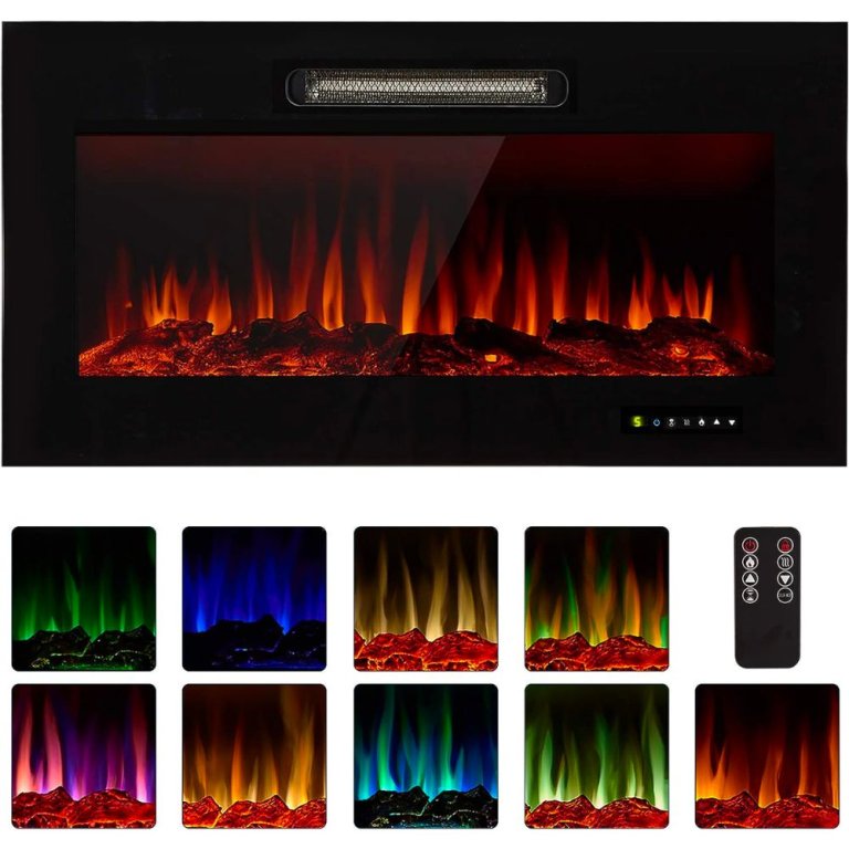  The Best Electric Fireplace Insert Option: Homedex 36" Recessed Mounted Fireplace Insert