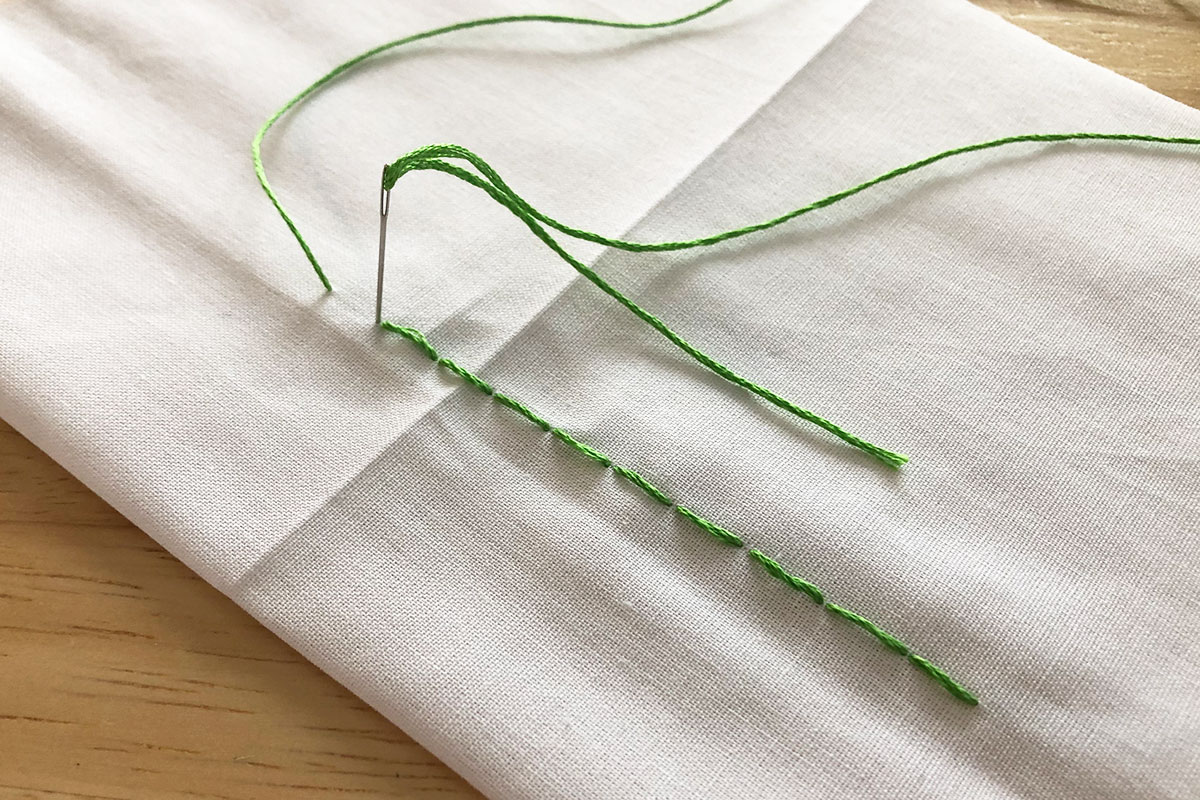 how to sew - backstitch back stitch