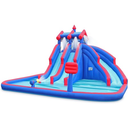 SUNNY u0026 FUN Deluxe Inflatable Water Triple Slide Park