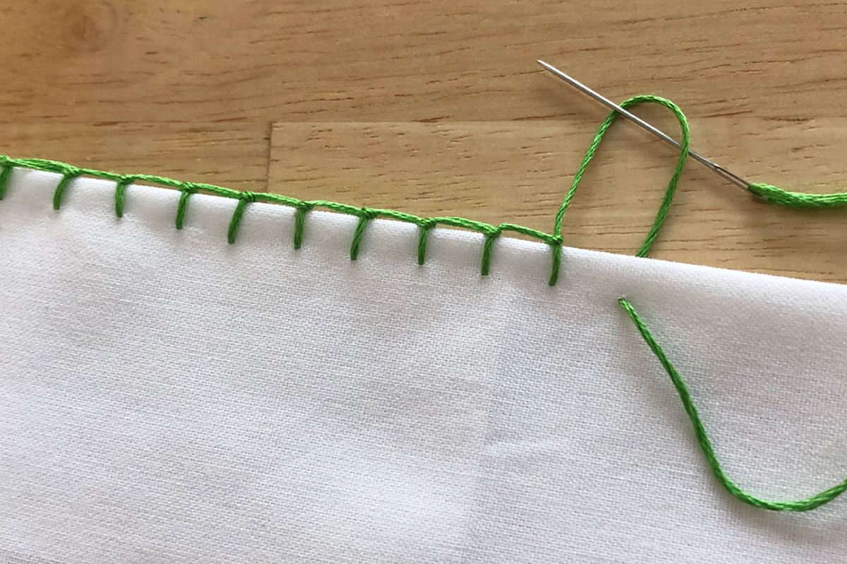 how to sew by hand - blanket stitch