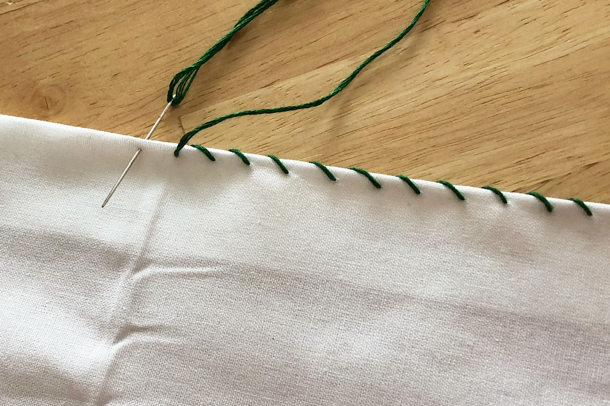 how to sew by hand whip stitch