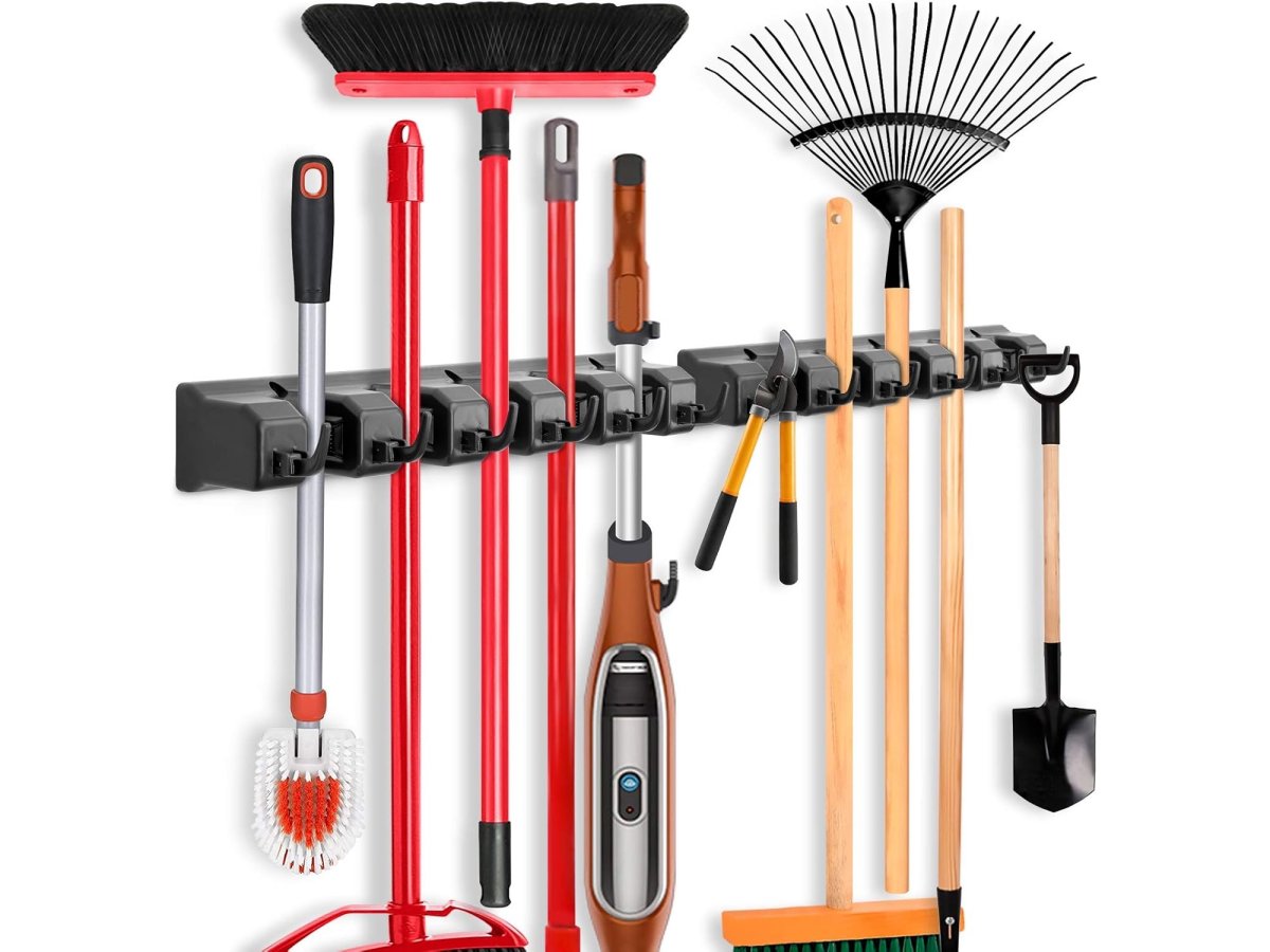 Tool Storage Ideas Imillet Mop and Broom Holder