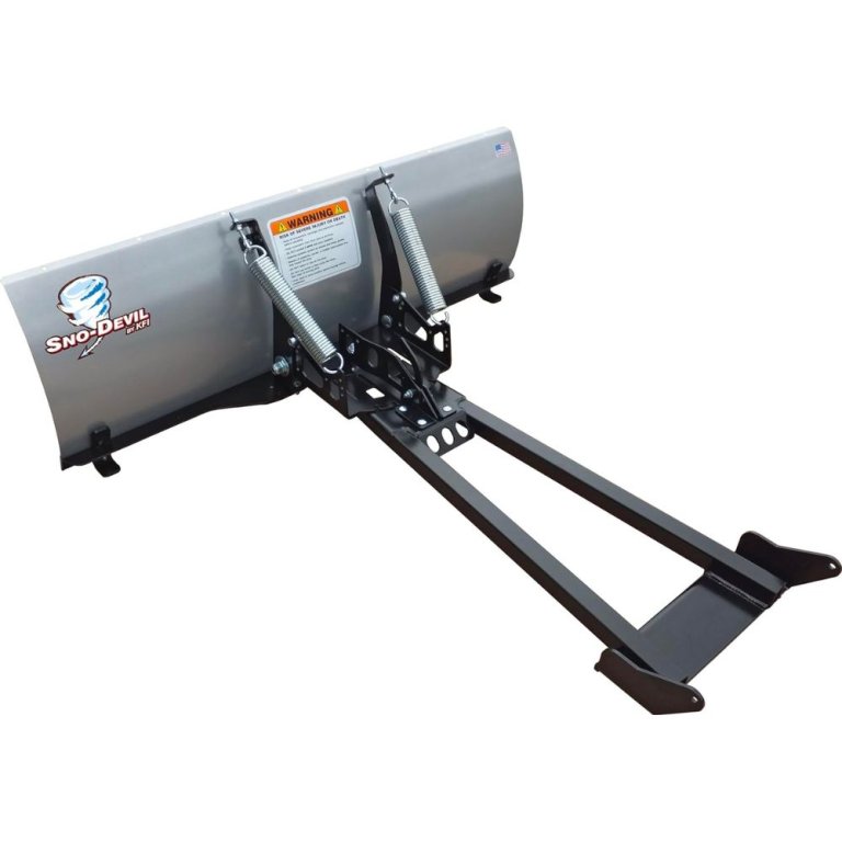  The KFI Sno-Devil Universal ATV Plow System on a white background.