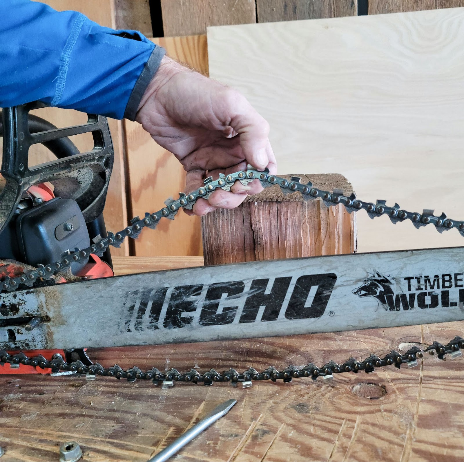 how to measure a chainsaw bar