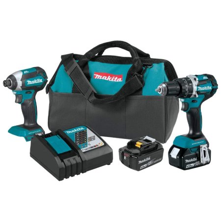  The Makita XT269M 18V LXT Lithium-Ion Brushless Cordless on a white background