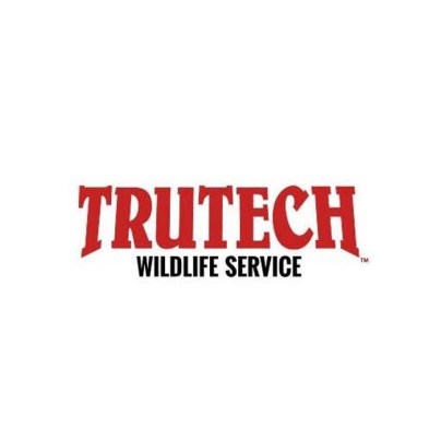 'Trutech' is written in red and 'wildlife services' appears in black, both on a white background.