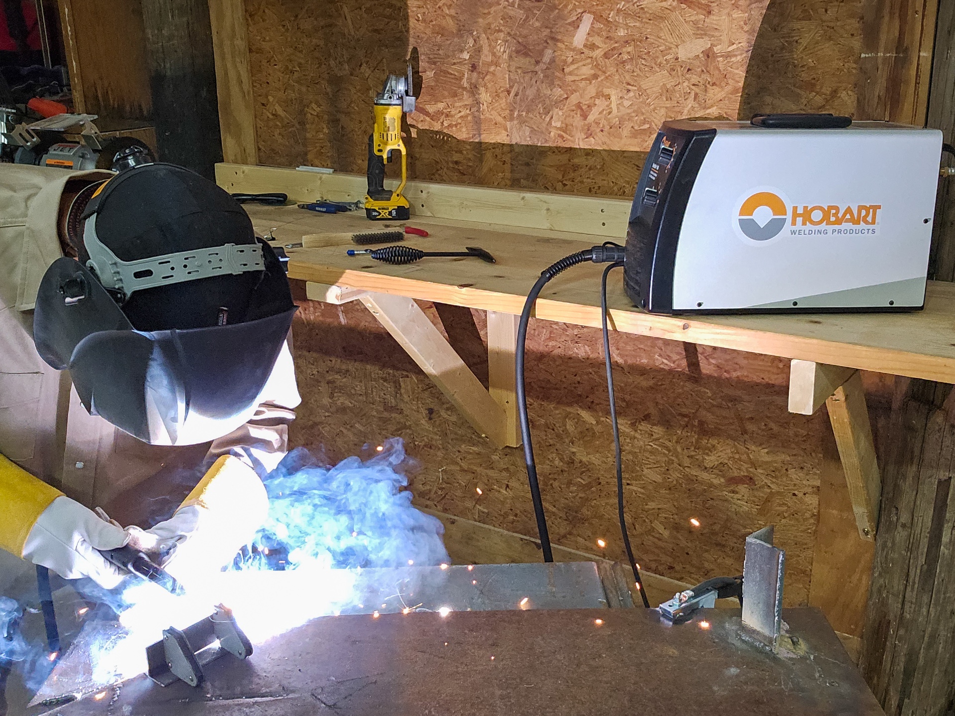 Welding with Hobart Welder