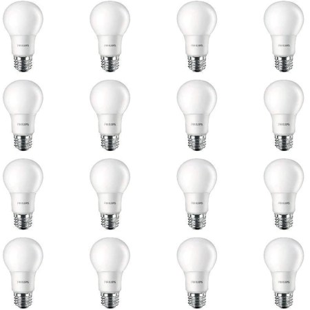 Philips LED Frosted, Soft White Light, 16-Pack
