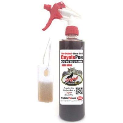 PredatorPee Coyote Urine Trigger Spray Bottle on a white background.