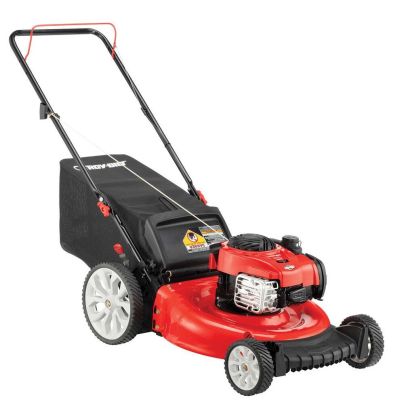 The Troy-Bilt TB110 21-Inch Push Lawn Mower on a white background.