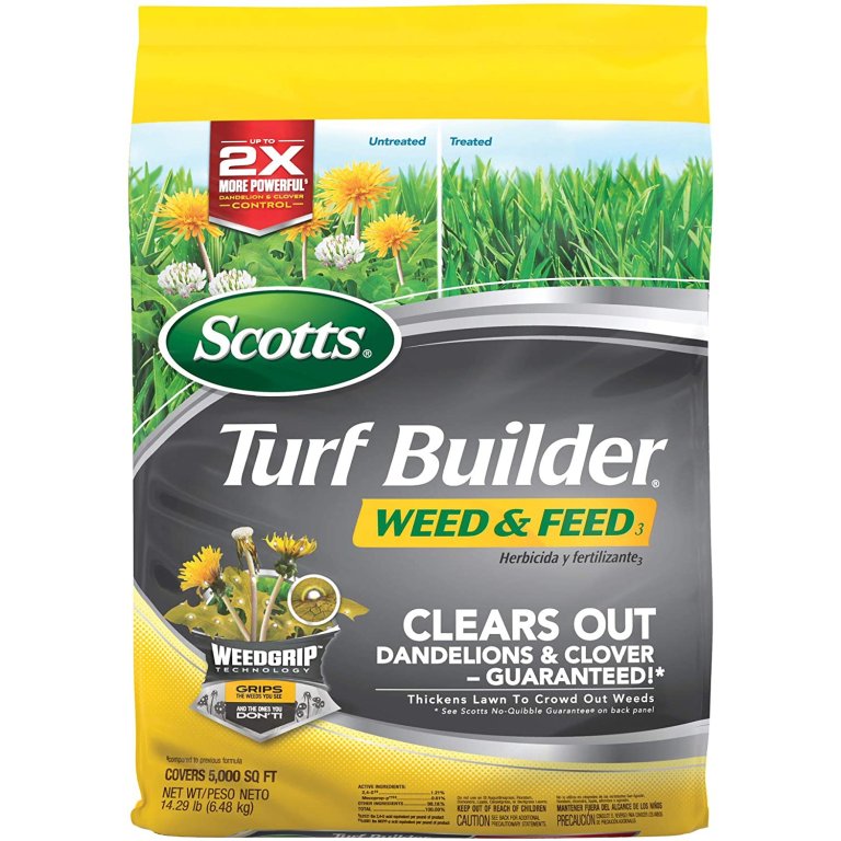  A bag of Scotts Turf Builder Weed and Feed