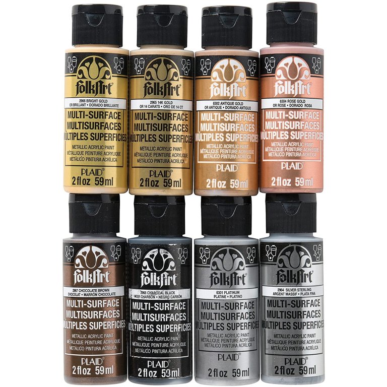  The Best Paint For Wood Crafts Option: FolkArt Metallic Acrylic Craft Paint Set
