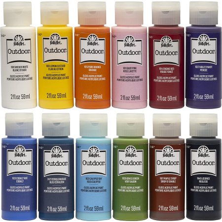  The Best Paint For Wood Crafts Option: FolkArt Outdoor Gloss Acrylic Craft Paint Set