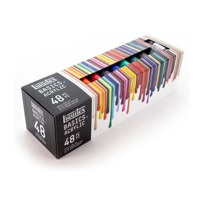The Best Paint For Wood Crafts Option: Liquitex BASICS 48 Tube Acrylic Paint Set