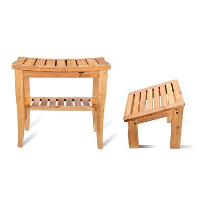 The Best Shower Benches Option: ToiletTree Products Deluxe Wooden Bamboo Shower Bench