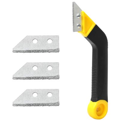 Coitak Angled Grout Saw with 3 extra blades on a white background