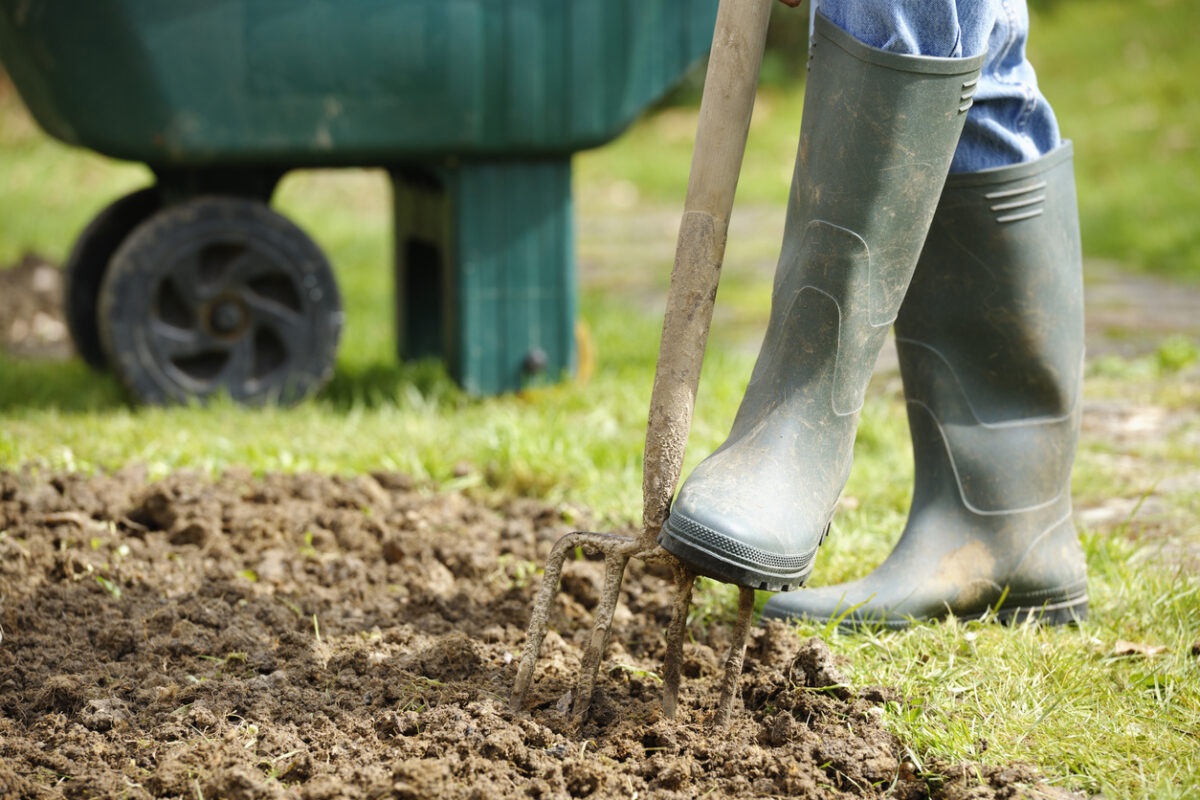 Soil aeration composting and fertilizing