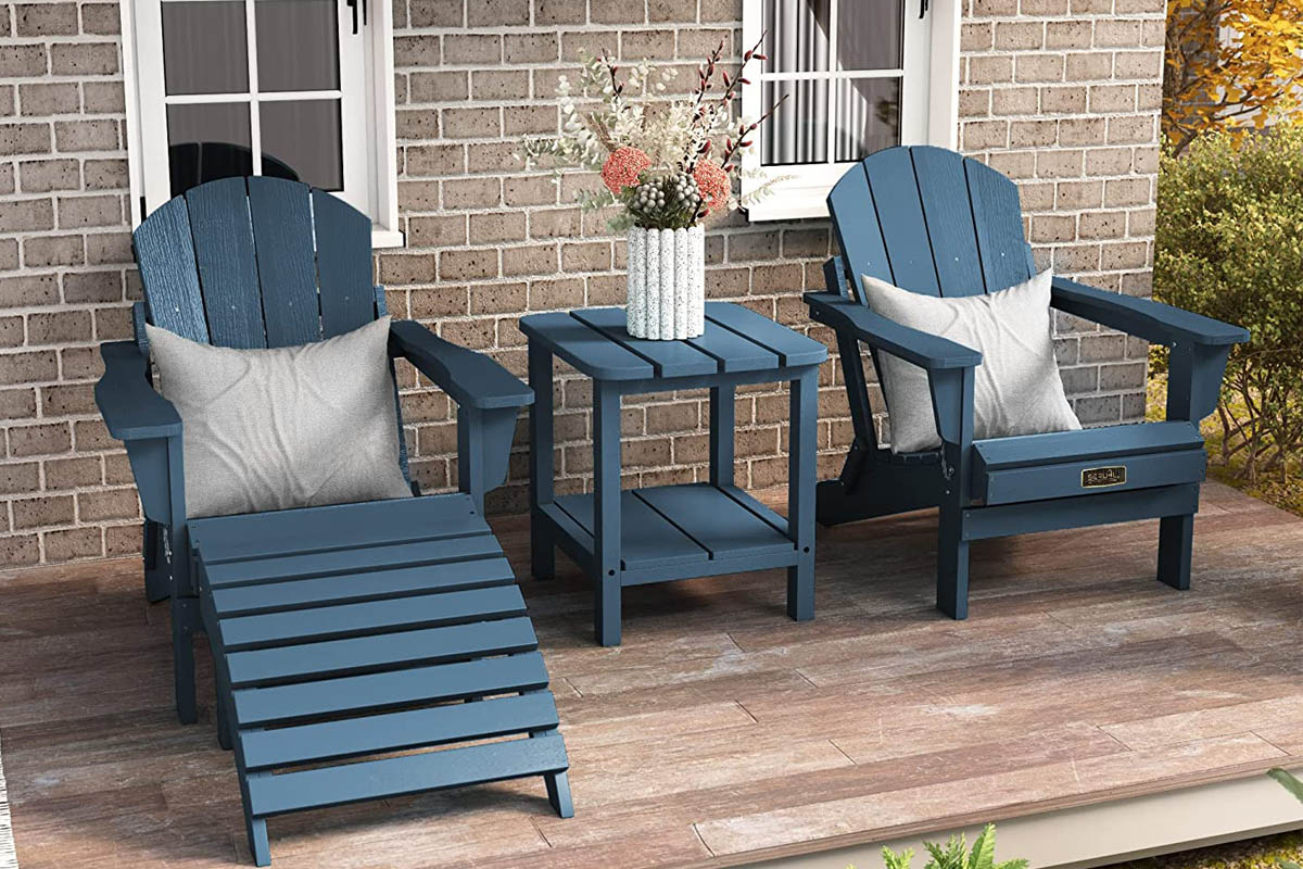 The Best Recycled Plastic Outdoor Furniture Pieces Option: Folding Adirondack Chair